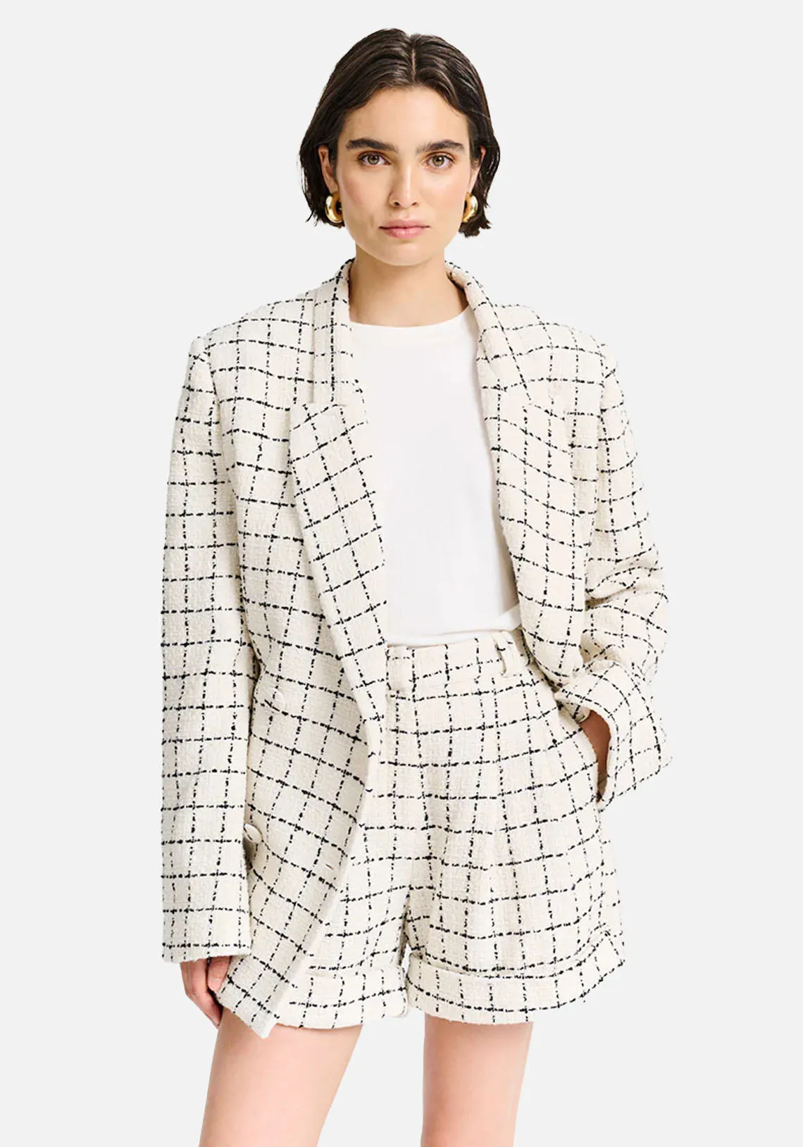VIGOROUS BLAZER WHITE TWEED