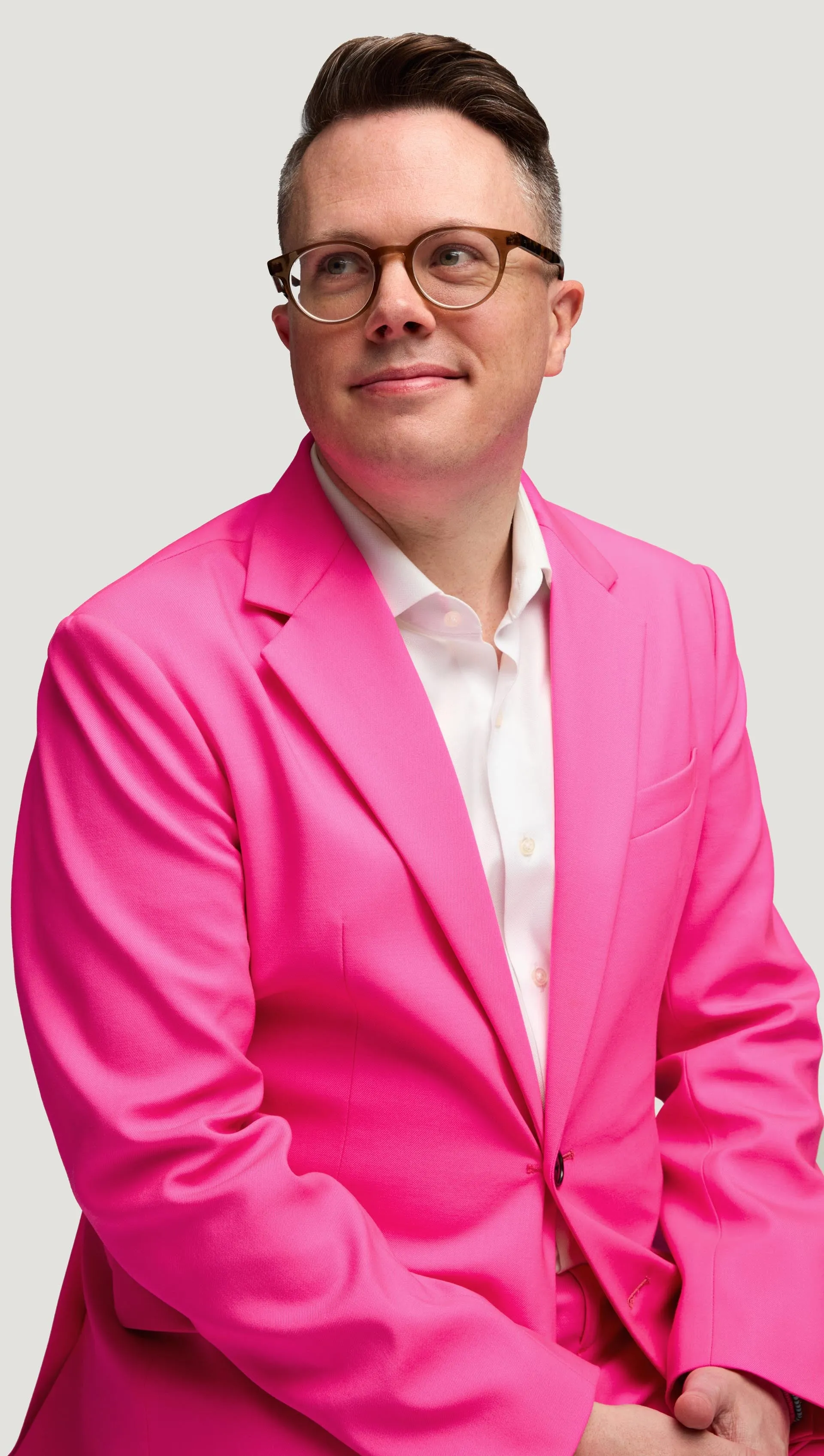 #VotingSuitsYou Unisex Ally Blazer in Seasonless Wool | Bright Pink