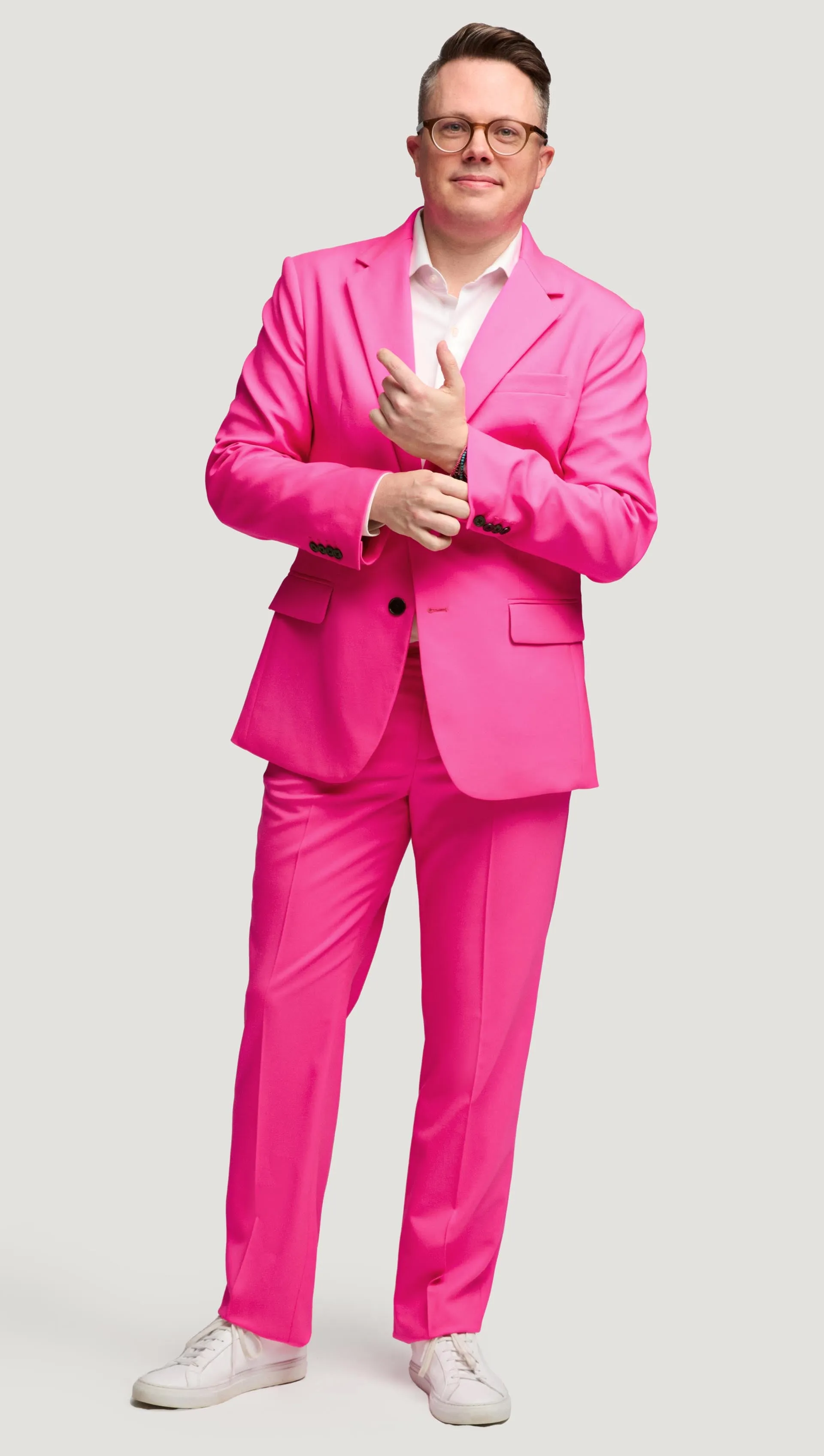 #VotingSuitsYou Unisex Ally Blazer in Seasonless Wool | Bright Pink