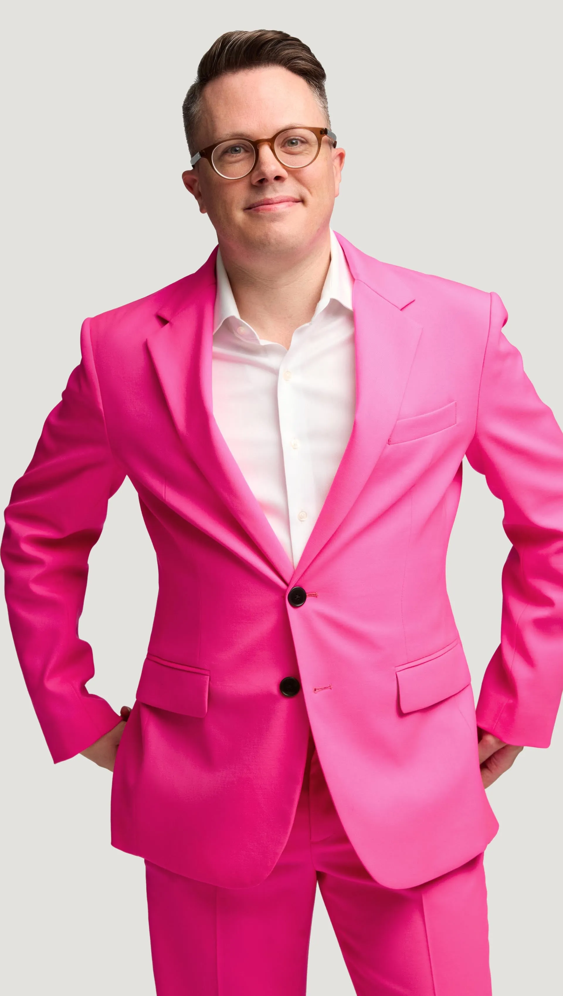 #VotingSuitsYou Unisex Ally Blazer in Seasonless Wool | Bright Pink