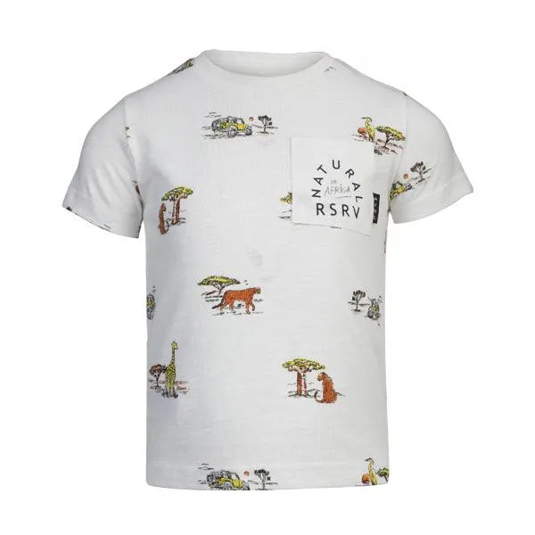 WHITE GRAPHIC SHORT SLEEVE BOYS TSHIRT