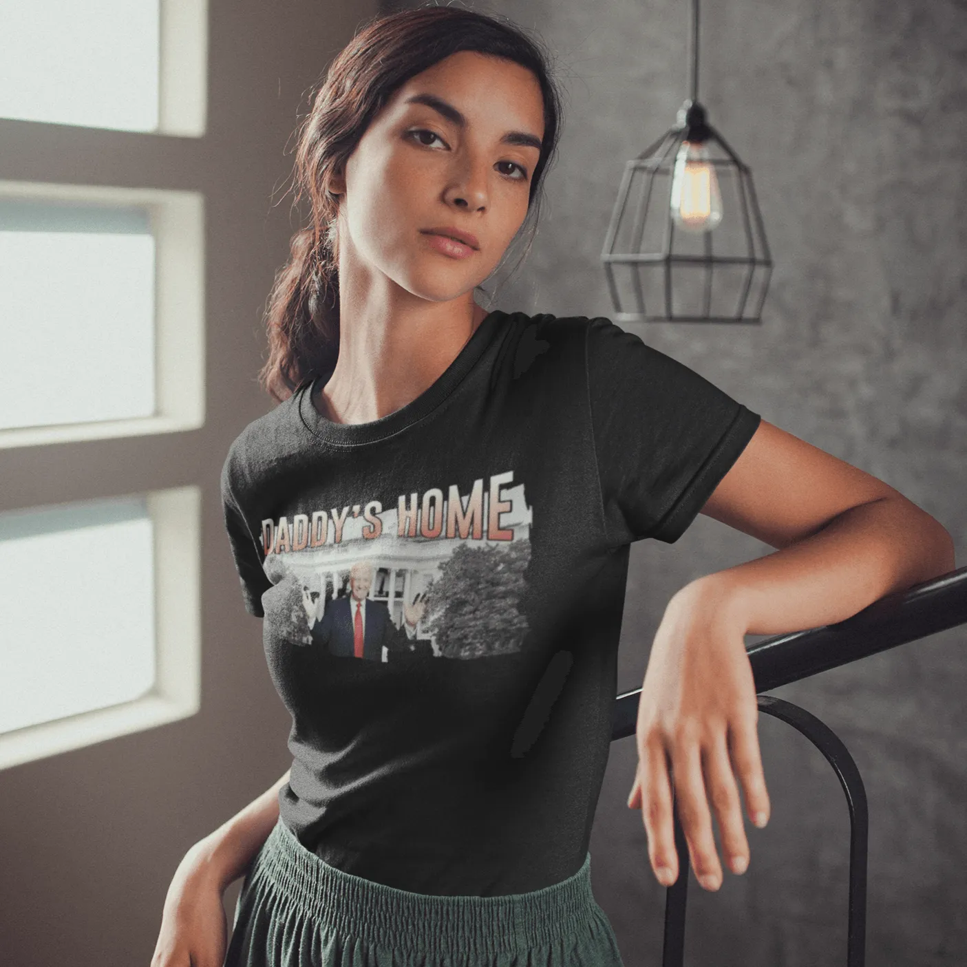 White House Tshirt Daddy's Home Short Sleeve Unisex 100% Cotton Crew Neck Top
