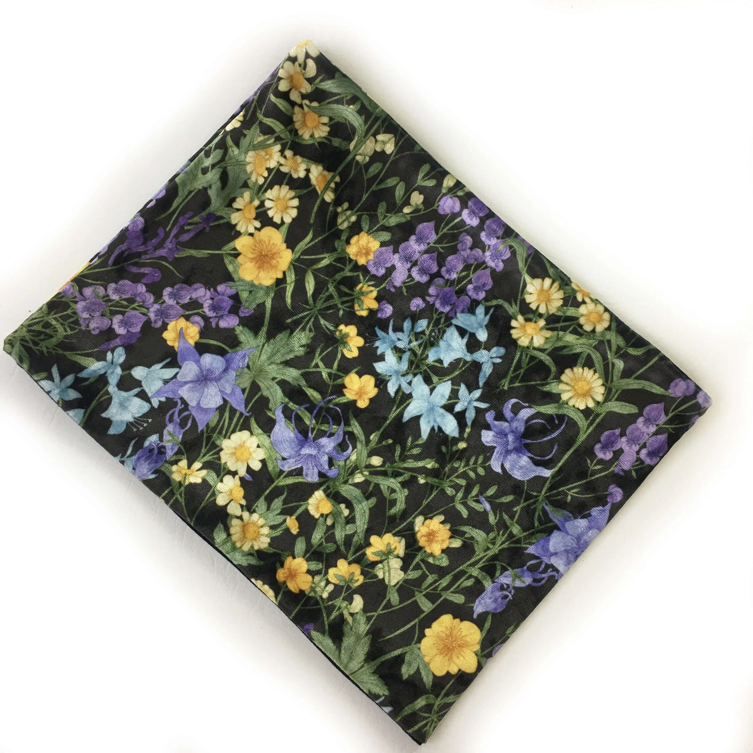 Wildflowers, Womans Versatile Scarf, Headband, HatBand, Neck Warmer, Washable, Ladies Scarf, Velour Scarf, Designer Gaiter, Velour