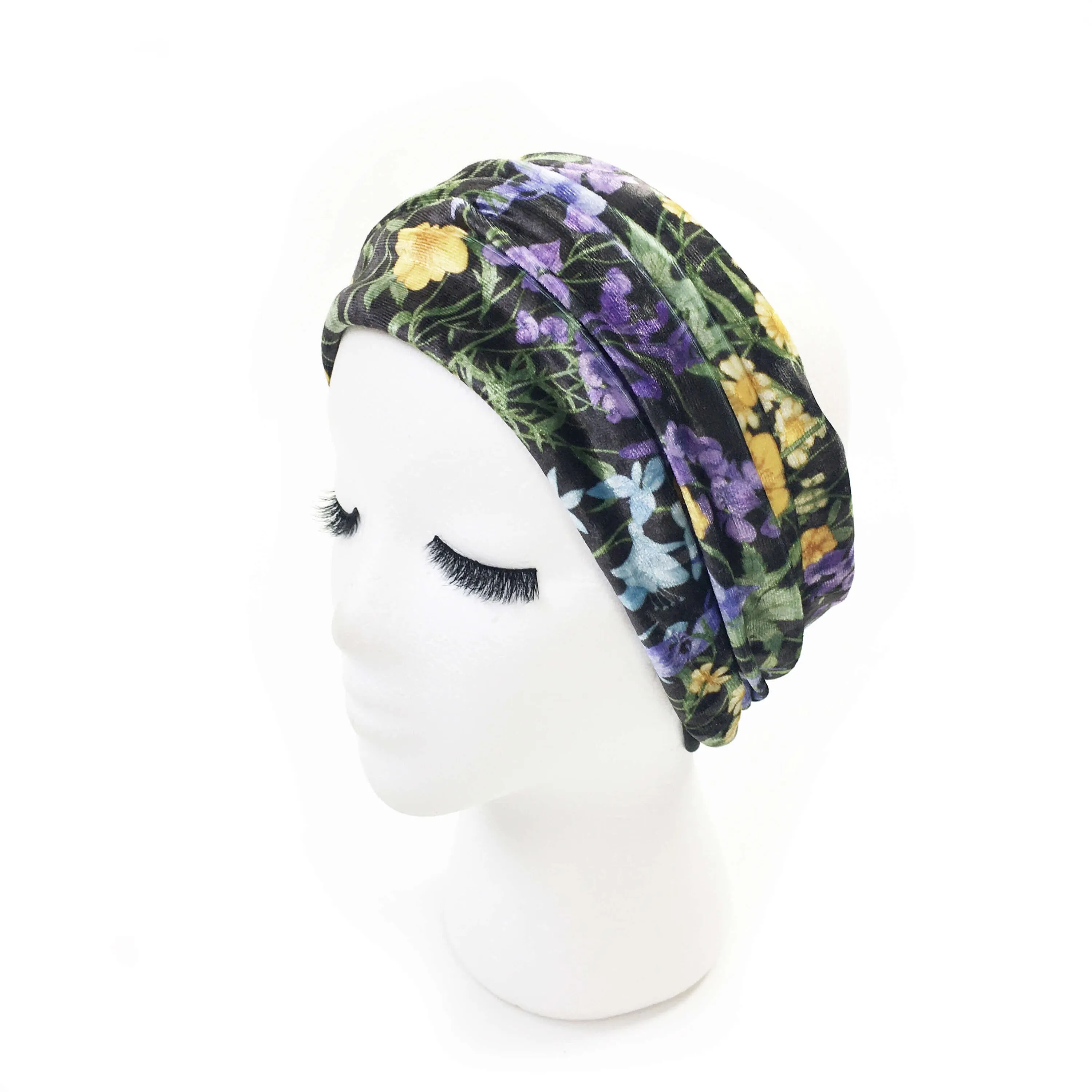 Wildflowers, Womans Versatile Scarf, Headband, HatBand, Neck Warmer, Washable, Ladies Scarf, Velour Scarf, Designer Gaiter, Velour