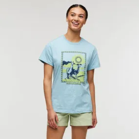 Women's Llama Greetings Organic T-Shirt