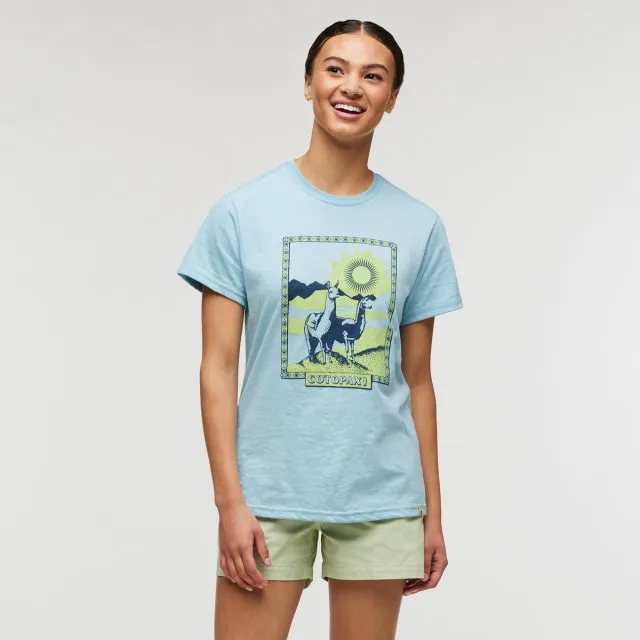 Women's Llama Greetings Organic T-Shirt
