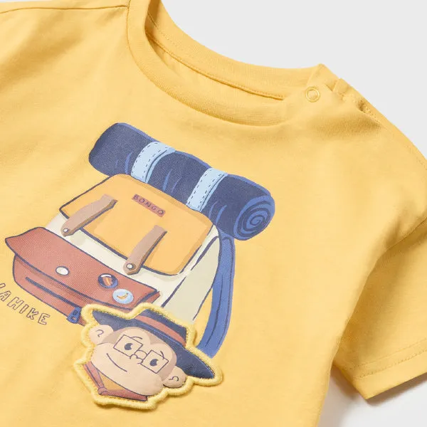 YELLOW SHORT SLEEVE GRAPHIC T-SHIRT FOR BOYS