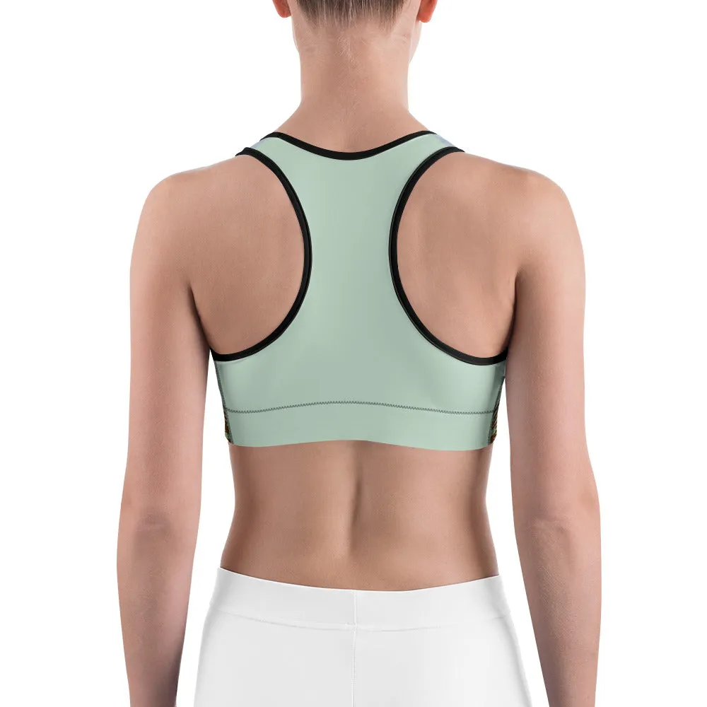 Yoga sport bra with our classic Lotus print